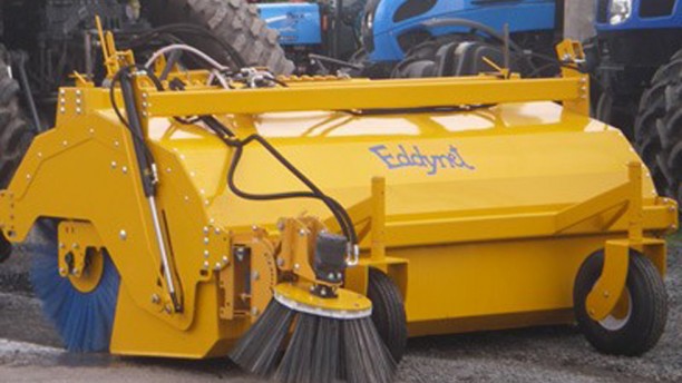 Eddynet hydraulic sweeper for 3-point 90hp tractors